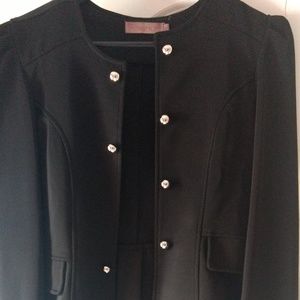 Allegra, Women's Black Jacket w/silver buttons